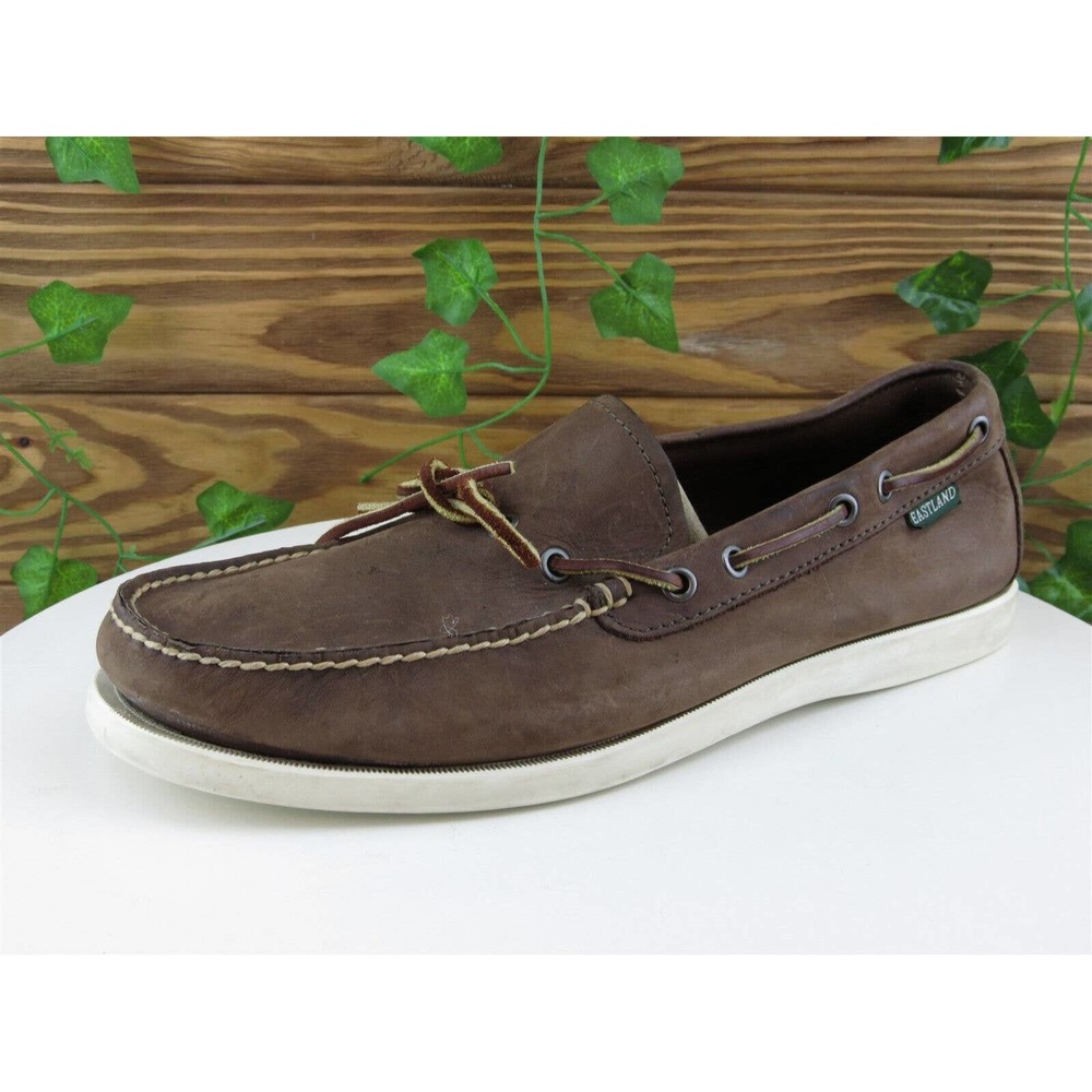 Eastland Sz 10.5 Loafer Brown Leather Men Slip On Yarmouth Medium (D, M)